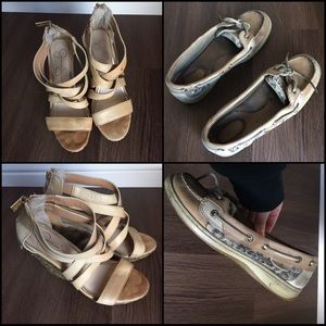 Set of Two Pairs of Shoes: Wedges and Sperrys